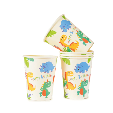 Vaso Polipapel Dinosaurios Party Store x 6 u.