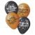 Globos Año Nuevo Negros y Dorados Perlados 12¨ x 12u