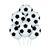 Globos Pelota de Futbol 12¨Blanco con Negro Tuky x 8 u.