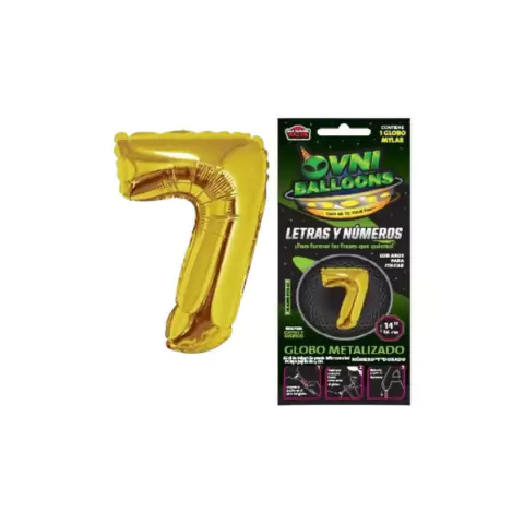 Globo Dorado N°7 14" 36 cm. Altura