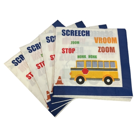 Servilletas Transportes Multicolor x 20 u.