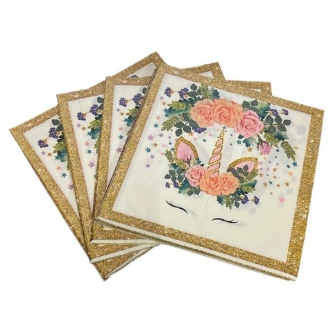 Servilletas Unicornio Multicolor x 20 u.