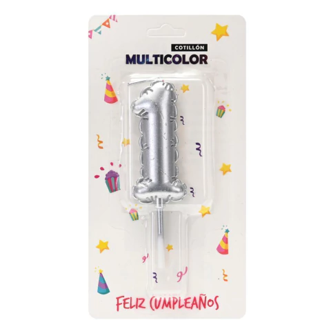 Vela Globo Plateado Nro. 1 Dia. 6 cm. - comprar online