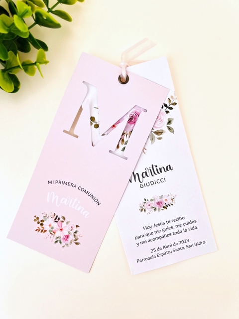 ESTAMPITA DOBLE CON INICIAL CALADA -2312