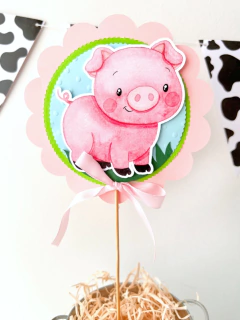 TOPPERS XL ANIMALITOS DE LA GRANJA 3D (2 colores) - Olmil´s Party Planet