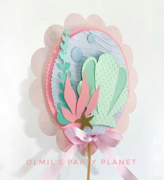 TOPPERS XL SIRENA 3D x2 (2 colores) - Olmil´s Party Planet