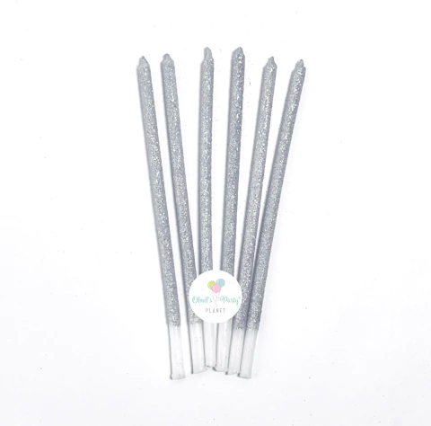 VELA FINA PLATEADA - comprar online