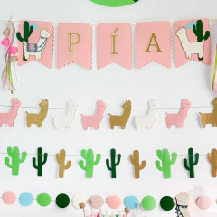 DECO PARED LLAMA Y CACTUS - comprar online