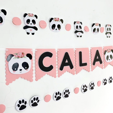 SET DE GUIRNALDAS PANDA SHABBY x3