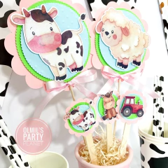 TOPPERS XL ANIMALITOS DE LA GRANJA 3D (2 colores) - comprar online