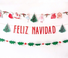 SET DE GUIRNALDAS CUTE FELIZ NAVIDAD x3