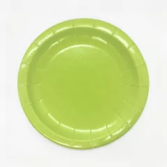 PLATO DE PAPEL VERDE MANZANA x6 - comprar online