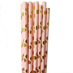 SORBETES ROSA LUNARES DORADOS x10