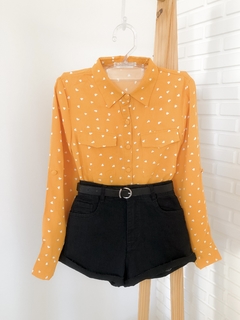 Camisa Corações - Mostarda