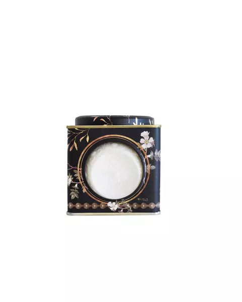 LATA CON JABÓN Y ESPONJA