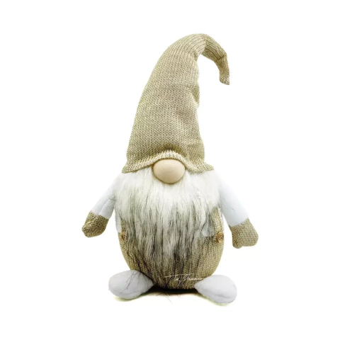 GNOMO BLANCO Y DORADO CON LUZ - comprar online