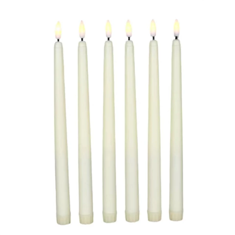 SET X6 VELAS NATURALES C/ LUZ LED