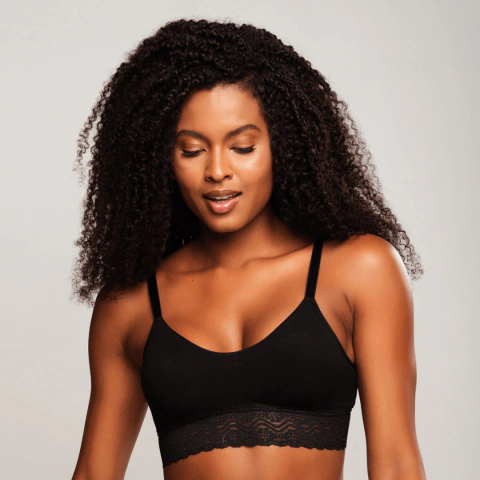 Sutiã Top Viscose Bojo Removível c/ Renda Conforto | 1623 - Estilo Natural Lingerie