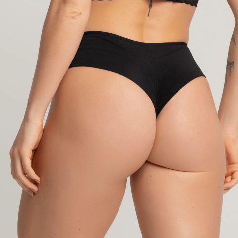 Calcinha Fio Dental Duplo Cintura Média Viscose | 1622 - comprar online