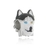 Berloque Husky em Aço Inox