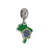 Berloque Pingente Bandeira do Brasil em Aço Inox