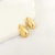 Brinco em Aço Inox Dourado Gota - Rosa Limão Semijoias