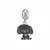 Berloque Pingente Cachorro Preto em Aço Inox - comprar online