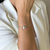 Pulseira Bracelete Coração Esticado Banho Ródio