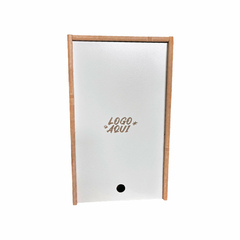 Caja de MDF 35x20x10 cm - Tapa Mdf enchapado con logo - tienda online