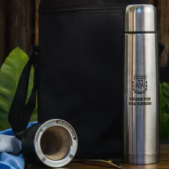 Combo Matero c/mate de cuero (Opc. Logo, frase o nombre) - tienda online