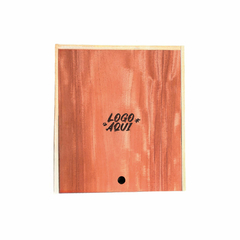 Caja de MDF para tres botellas - Tapa MDF enchapado - Komuk Argentina