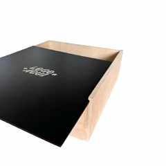 Imagen de Caja de MDF para tres botellas - Tapa MDF enchapado