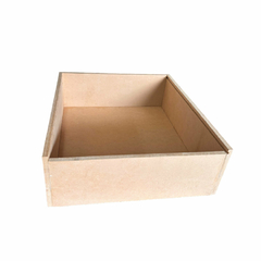 Caja de MDF para tres botellas - Tapa MDF enchapado