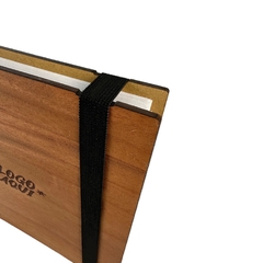 Cuaderno Premium tapa de madera (Opc. Logo, frase o nombre) en internet