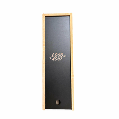 Imagen de Caja de MDF 35x10x10 cm - Tapa Mdf enchapado con logo