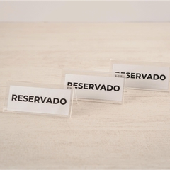 Cartel Acrilico para mesa 10,5x4.5cm - comprar online