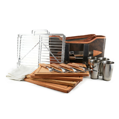 Kit de asado completo c parrilla (Opc. Logo, frase o nombre)