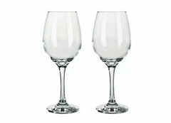 Soporte con dos copas de vino con logo - tienda online