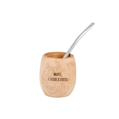 Mate Madera Pera c/bombilla (Opc. Logo, frase o nombre) - tienda online