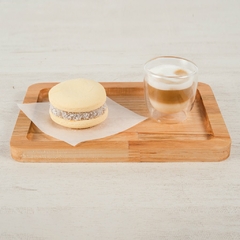 Plato Eucalipto 25x18 cm con cuenco con logo - Komuk Argentina