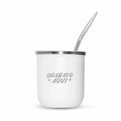 Mate de acero con bombilla (Opc. Logo, frase o nombre) en internet