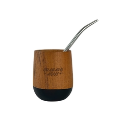 Mate de madera y bombilla y caja (Opc. Logo, frase o nombre) en internet