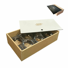 Caja de MDF con 6 copas con logo
