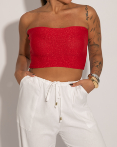 Cropped Faixa Lurex - comprar online
