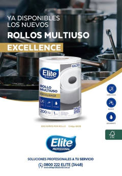 BOLSON DE ROLLOS DE COCINA ELITE. 12 PACKS X 200 PAÑOS. - comprar online