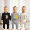 KIT Pijamas de Bebê com 3 Macacão Suedine Maga Longa - 9016 - comprar online