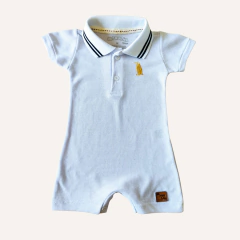 Macacão Curto Bebê Menino Romper com um lindo Bordado Luxo - 3012 - loja online