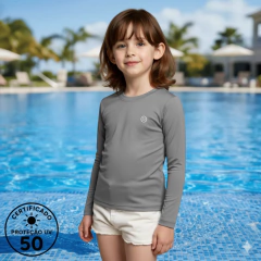 Camiseta Proteção Solar Uv50+ Infantil Praia Piscina Verão 4 a 12 Anos- 6048 - loja online