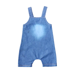 Imagem do Jardineira Infantil Jeans Saruel com Botões em Madeira Fashionista - 9006