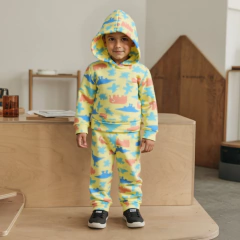 Pijama Infantil manga longa Soft com Capuz Conjunto Estampado Inverno - 9104 - comprar online